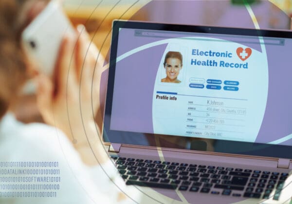 Doctor reviewing an electronic health record